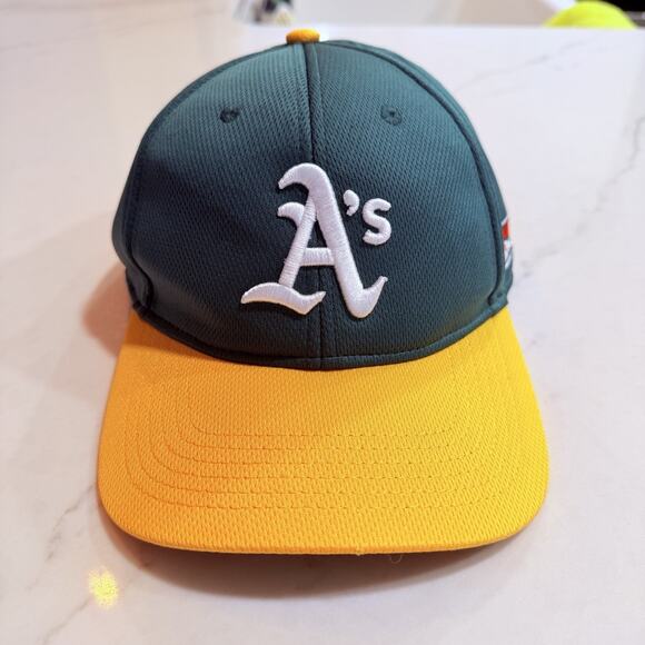 Oakland A’s TEAM MLB OC SPORTS Adjustable Baseball Cap Hat Green/Yellow VGC - Picture 2 of 6